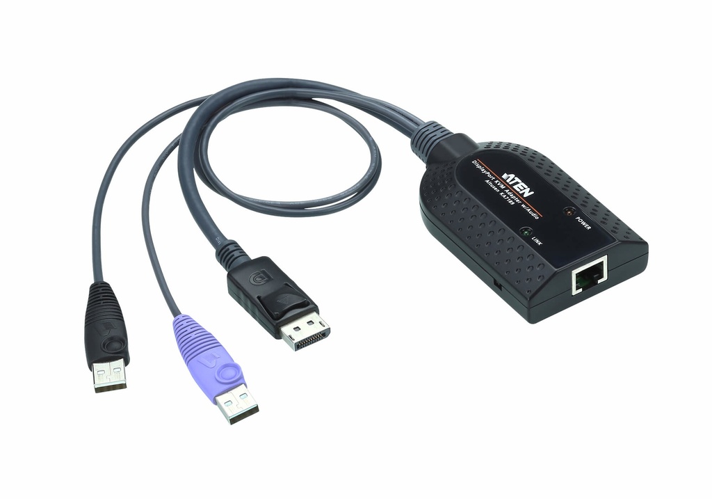 4719264647277 Aten KVM Cable Adapter with RJ45 to DisplayPort (w/ Audio ...